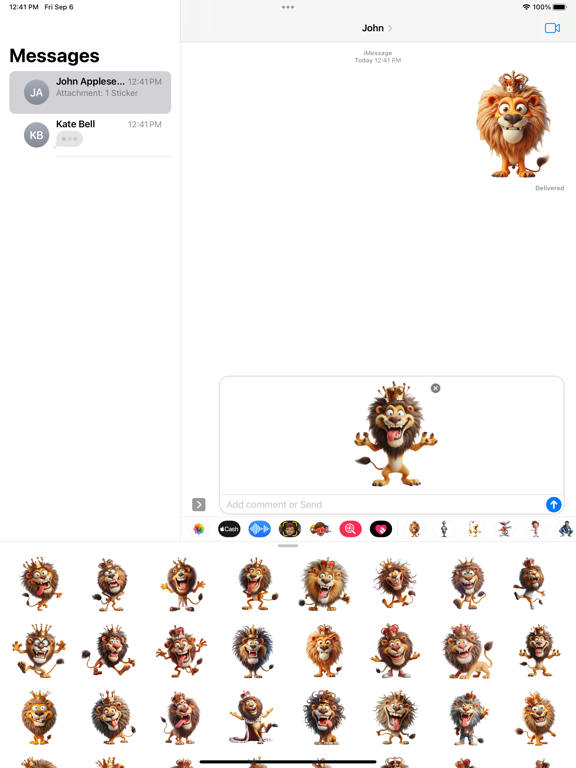 Screenshot #5 pour King of the Jungle Stickers