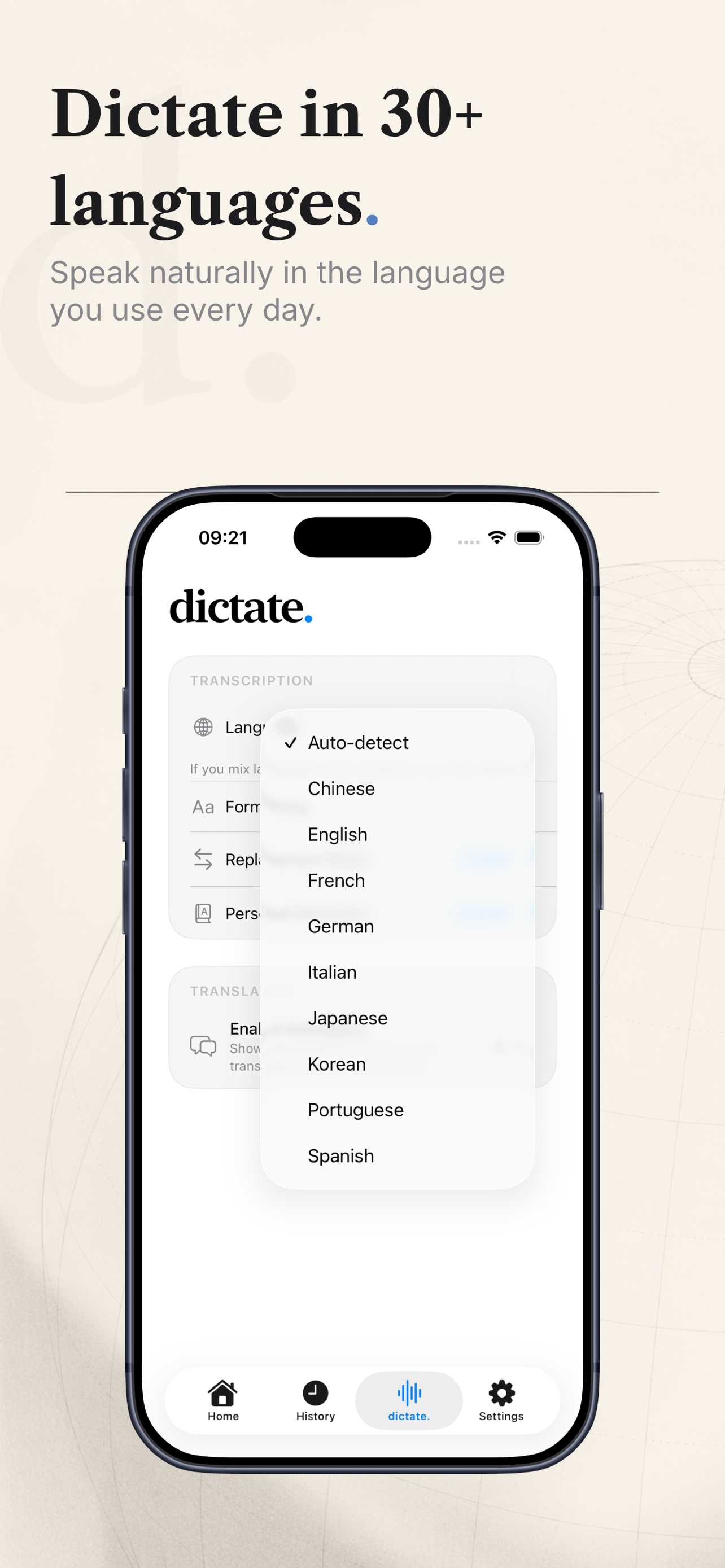 dictate. — AI Voice Keyboard