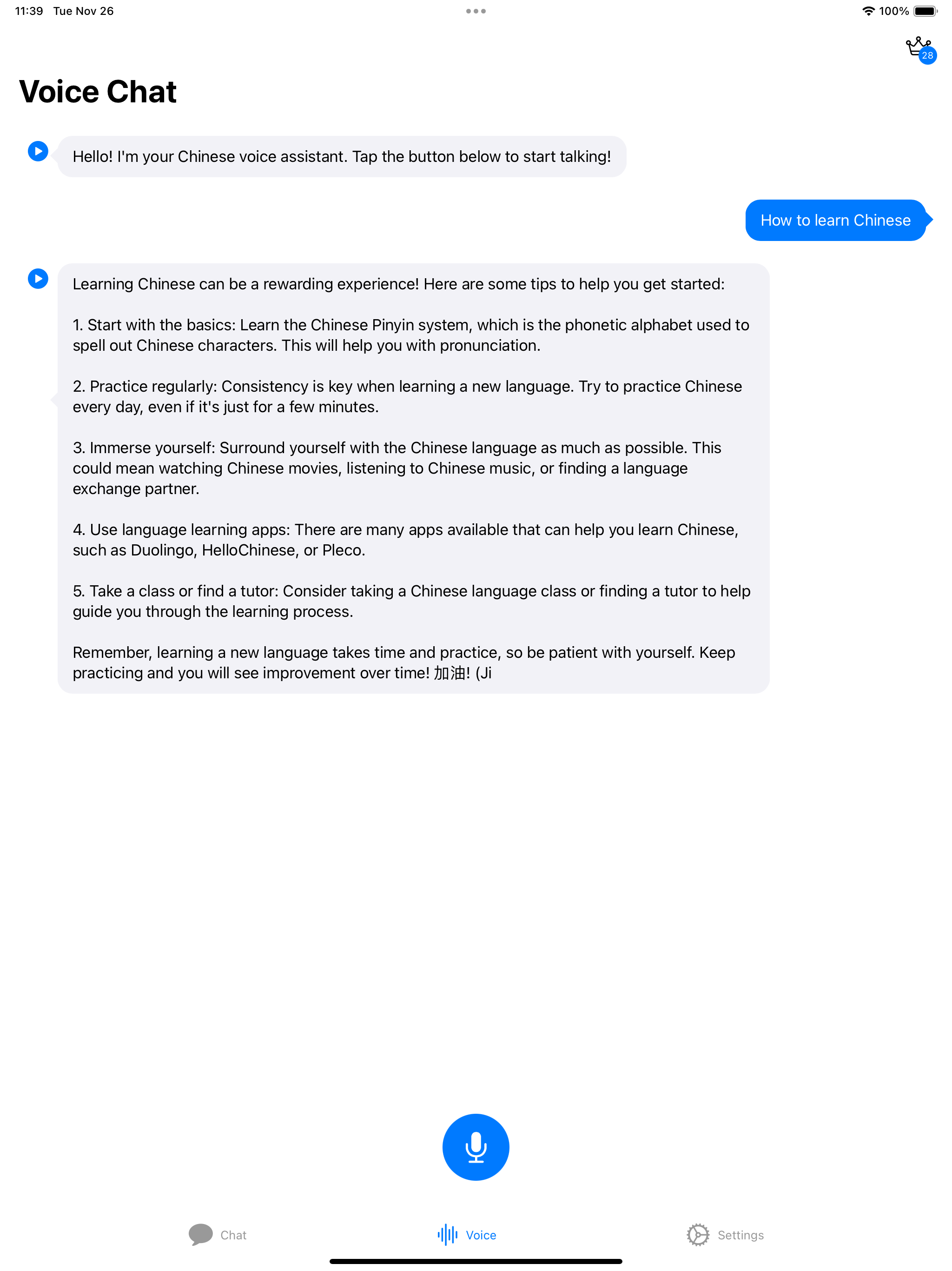Chinese AI - Speak Chinese App