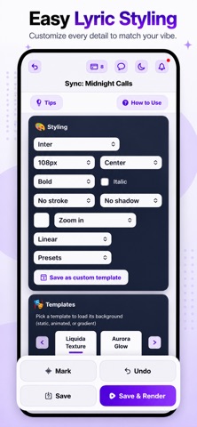 Lyric Video Maker - VizMigo screenshot