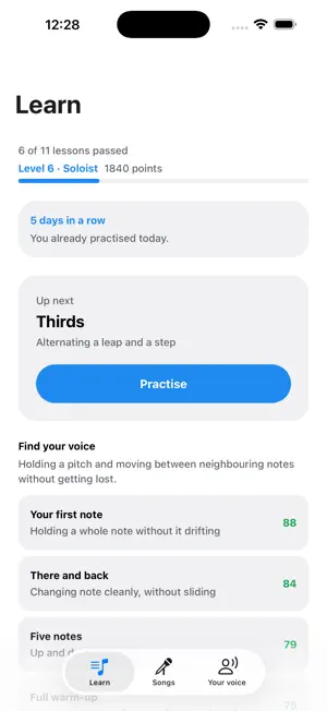 canta: learn to sing in tune screenshot 1