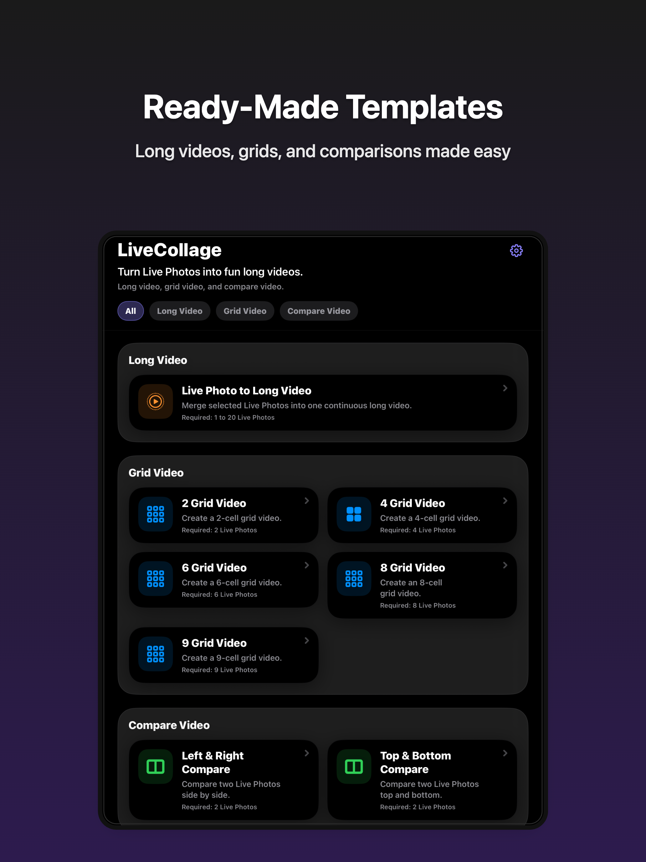 LiveCollage: Live Photo Video