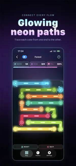 Flowcraft: Neon Puzzle screenshot 1