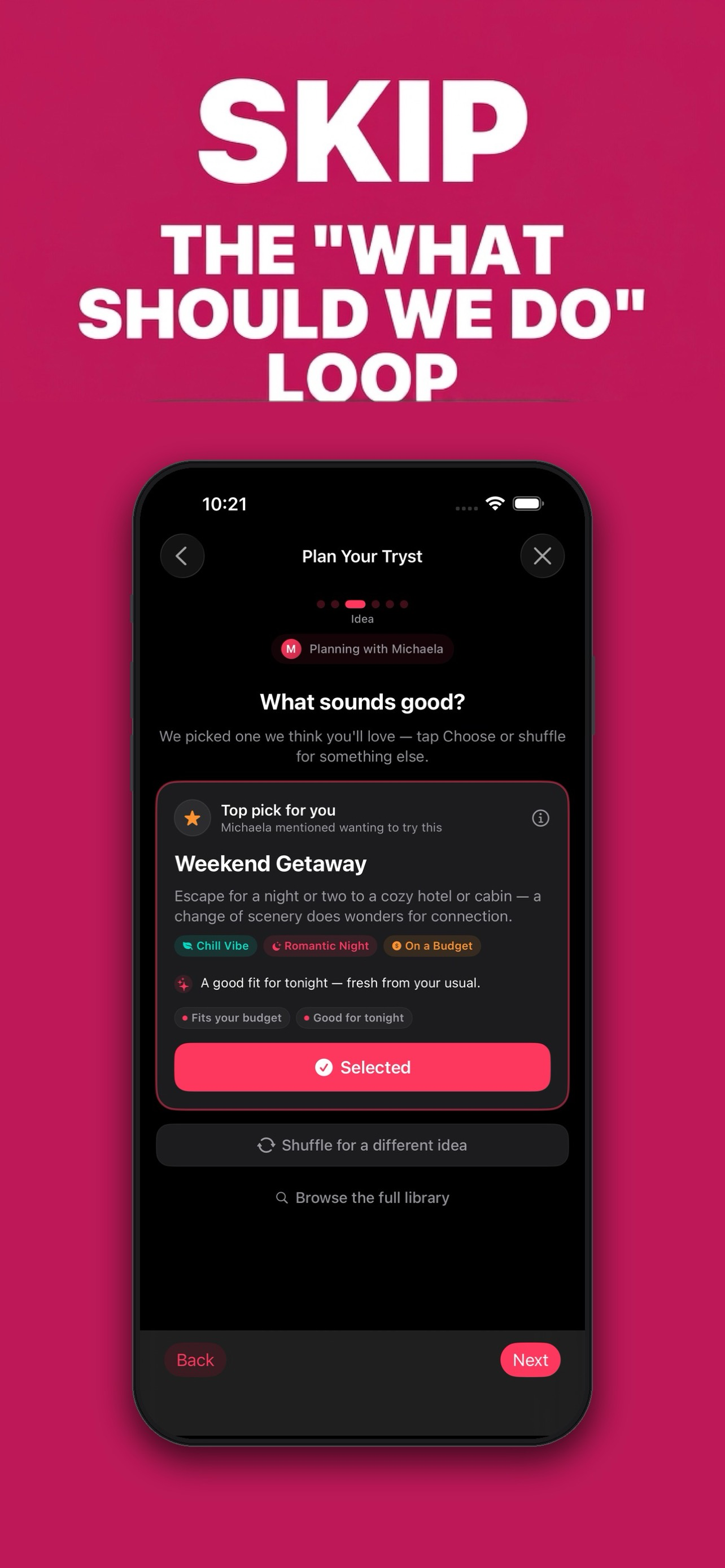 Tryst: Date Night Planner