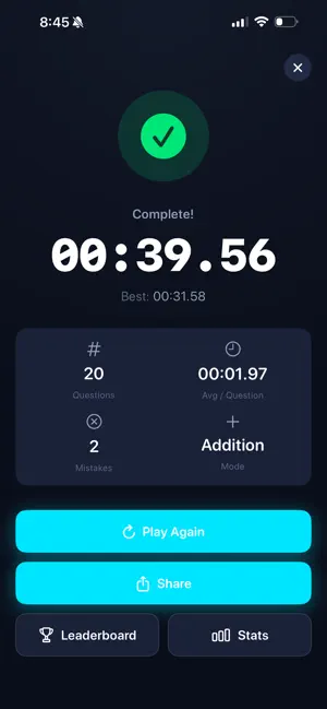 Quick Math: Speed Brain Game screenshot 4