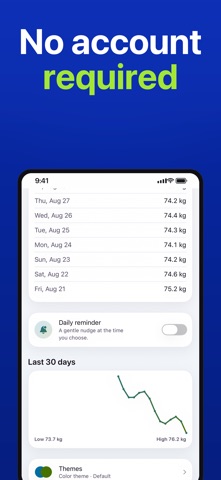 Weight Tracker - Log & Chart Screenshot 2 of 5