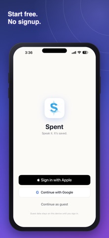 Spent - Speak it. It's saved. screenshot