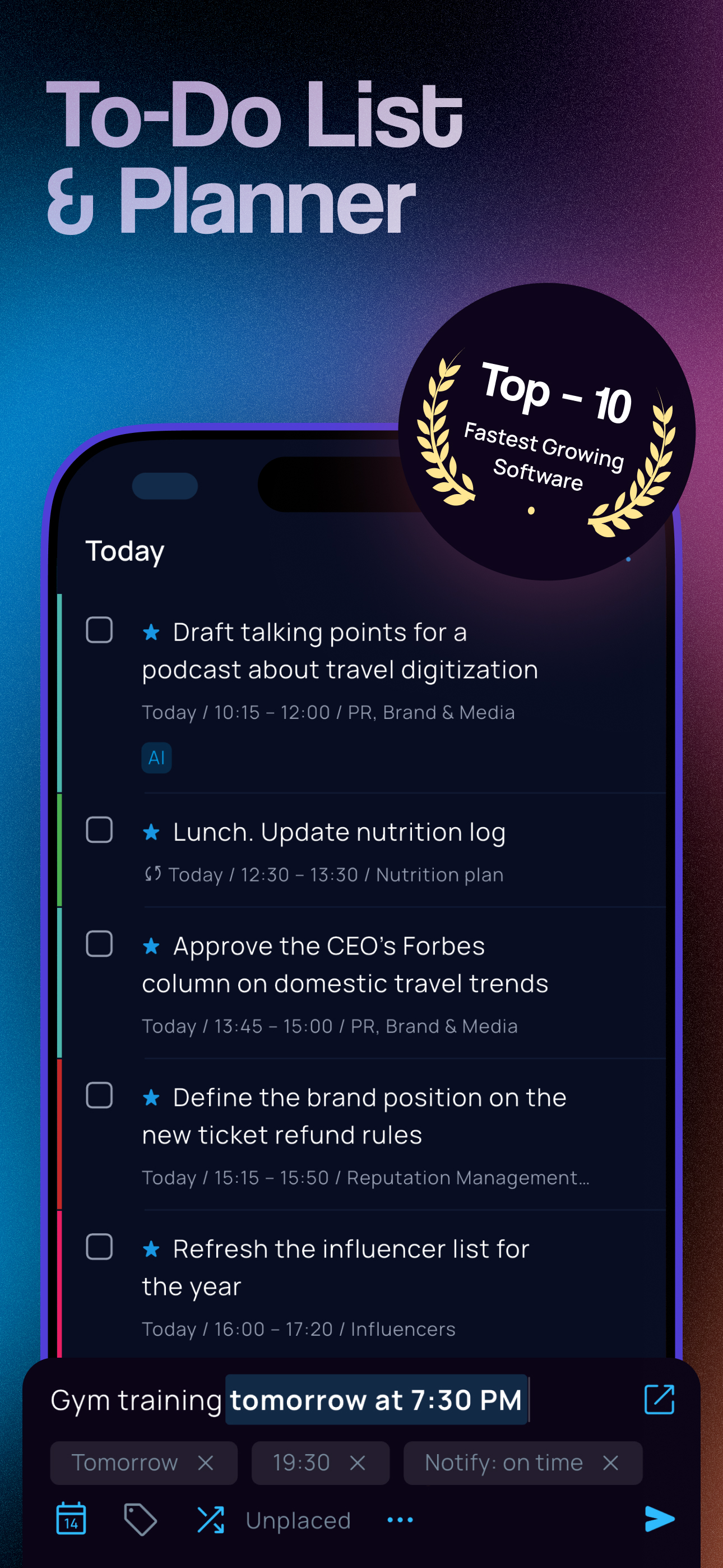 Singularity To Do List, Tasks