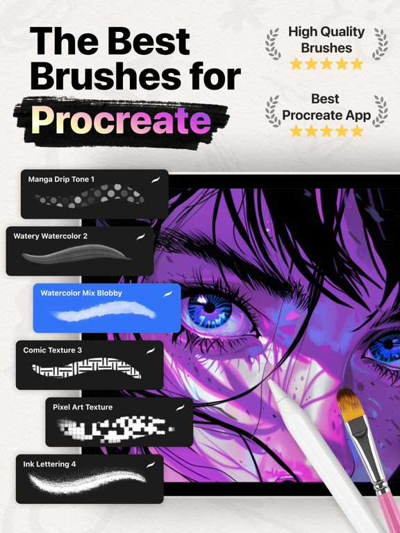 Procreate Brushes & Tool iPad screenshot 1 - Graphics & Design app
