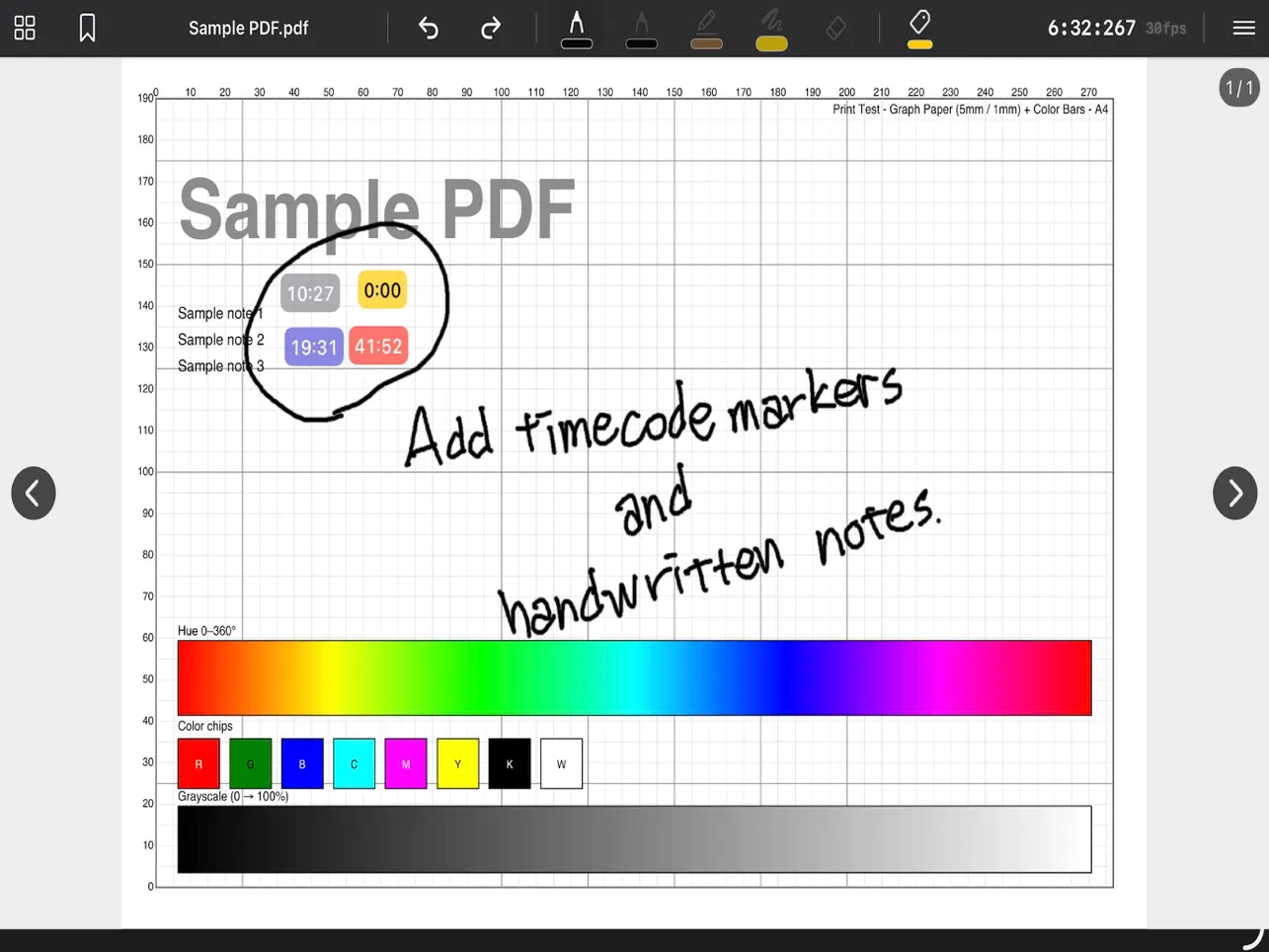 Studio Mate: PDF Timecode (iOS) Podle: Hiroshi Kojima