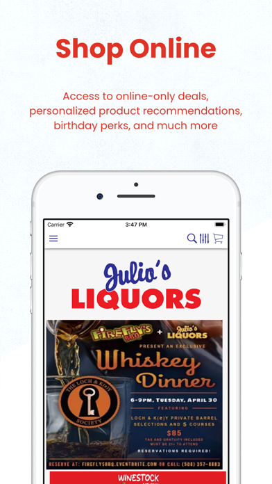 Julio's Liquors VIP Screenshot