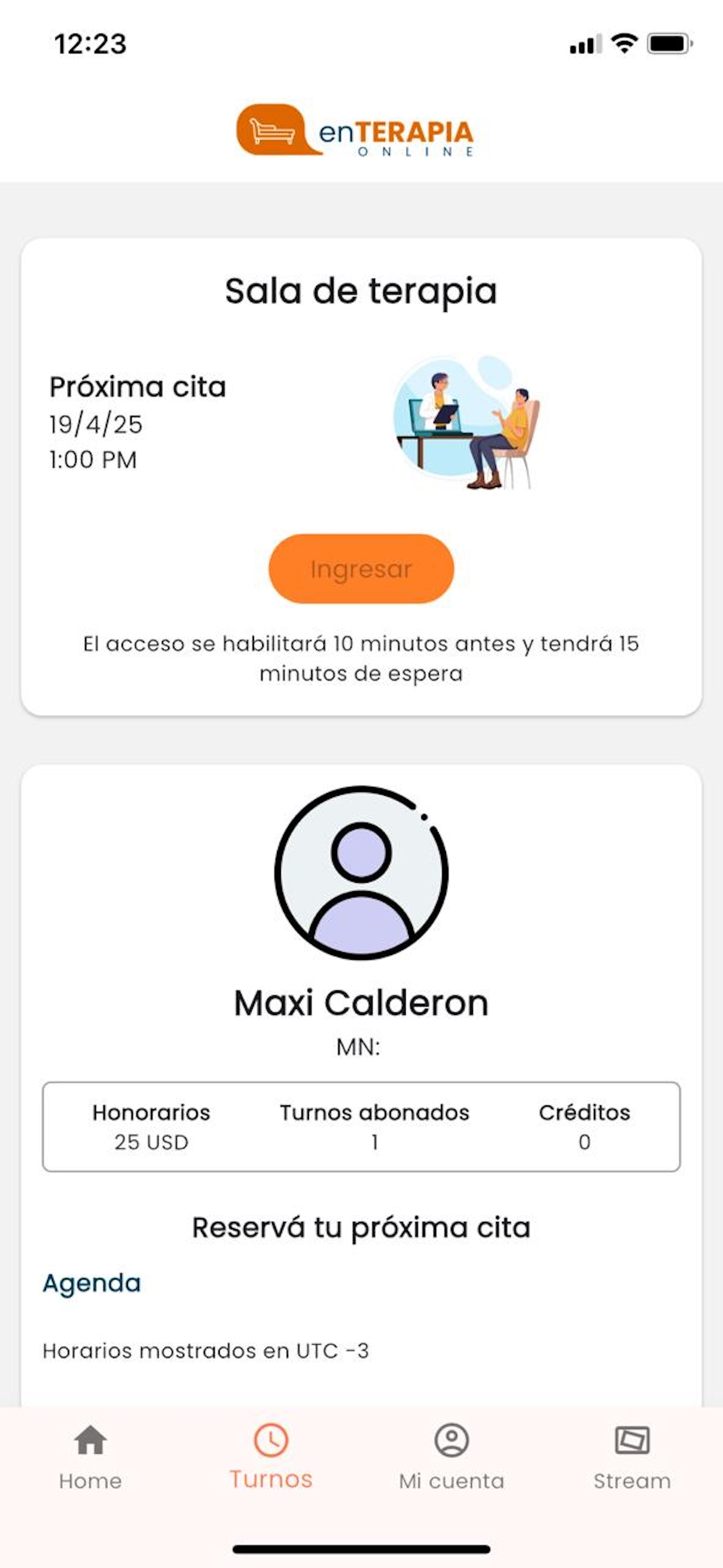 En terapia online