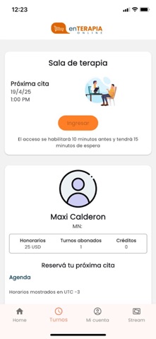 En terapia online screenshot