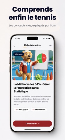 Sam Tennis : Coach IA & match iPhone screenshot