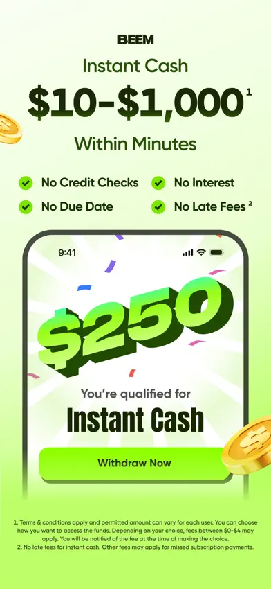 Beem: Cash Advance & Banking screenshot 1