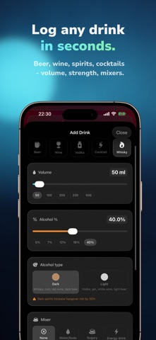 NightCurve: Drink Tracker screenshot