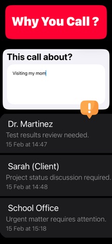 Never forget a call: CallBack screenshot