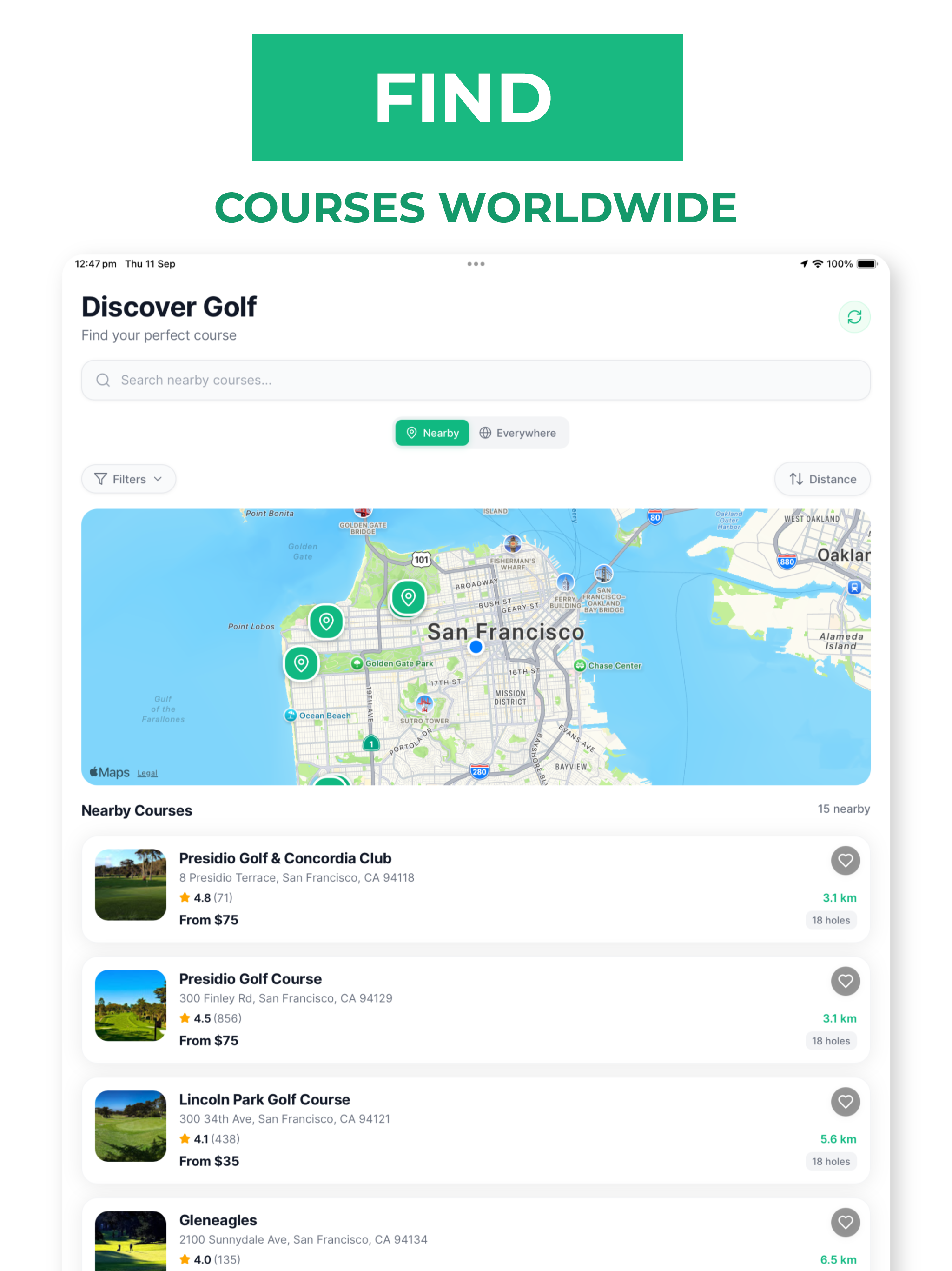 Golf Score: GPS Scorecard