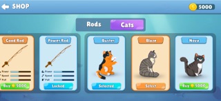 温馨猫咪钓鱼游戏 screenshot