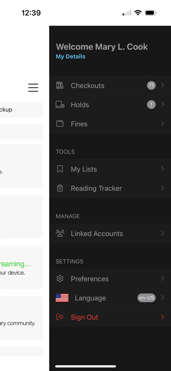 Screenshot #1 pour Mary L Cook Library
