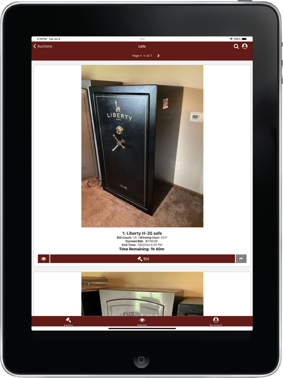 Legacy Auction Company iPad screenshot 3 - Business app
