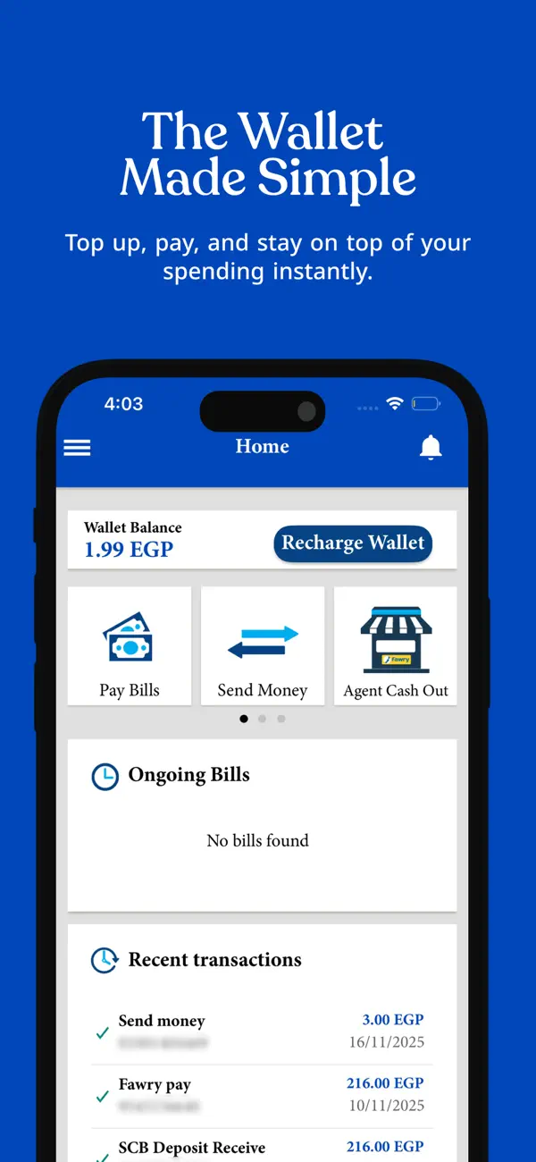 Screenshot #1 pour SCB E-Wallet