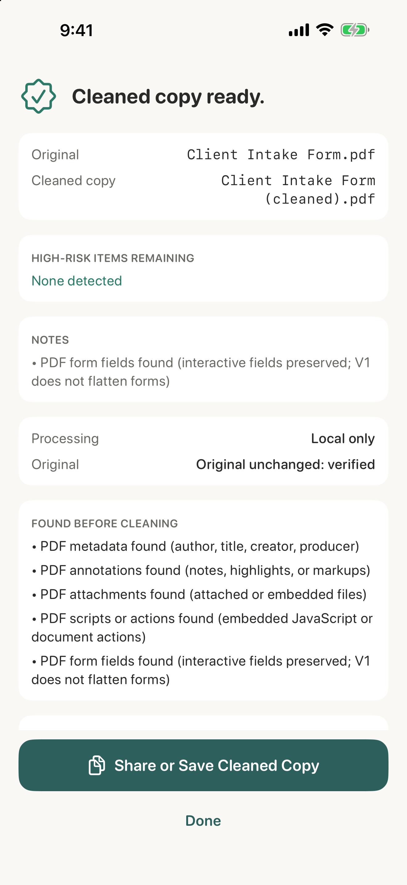 Metadata Cleaner: Word & PDF screenshot 7