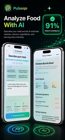 Pulseqo: AI Calorie Tracker iPhone screenshot