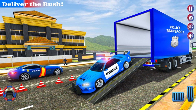 Police Car Transporter Game 3D screenshot-3
