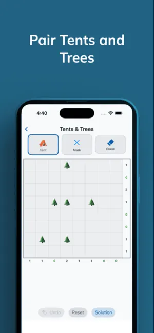 Omnidoku: Nonogram Hashi Tents screenshot 1