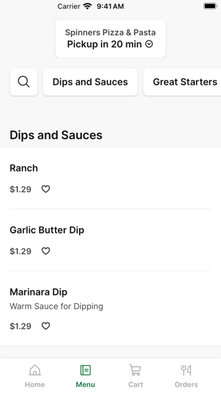 Spinners Pizza & Pasta iPhone screenshot 2 - Food & Drink app