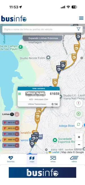 BusInfo iPhone screenshot 1