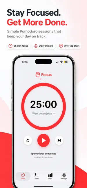 MyStep Pomodoro & Tareas screenshot 2