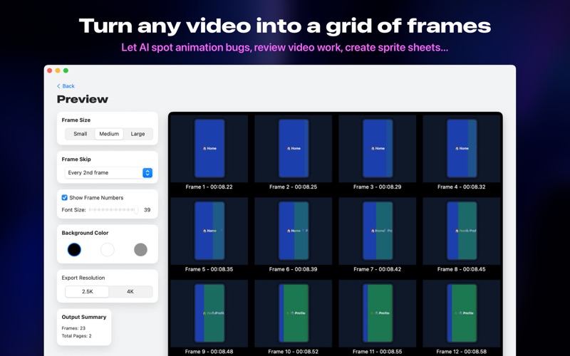 Frame Array: Video to AI screenshot