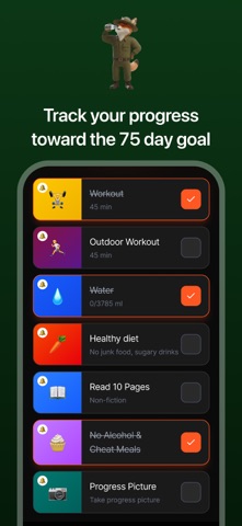Foxtrot: 75 Days Challenge iPhone screenshot