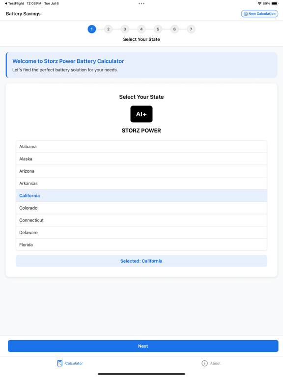 Storz Configure My Storage app screenshot 2