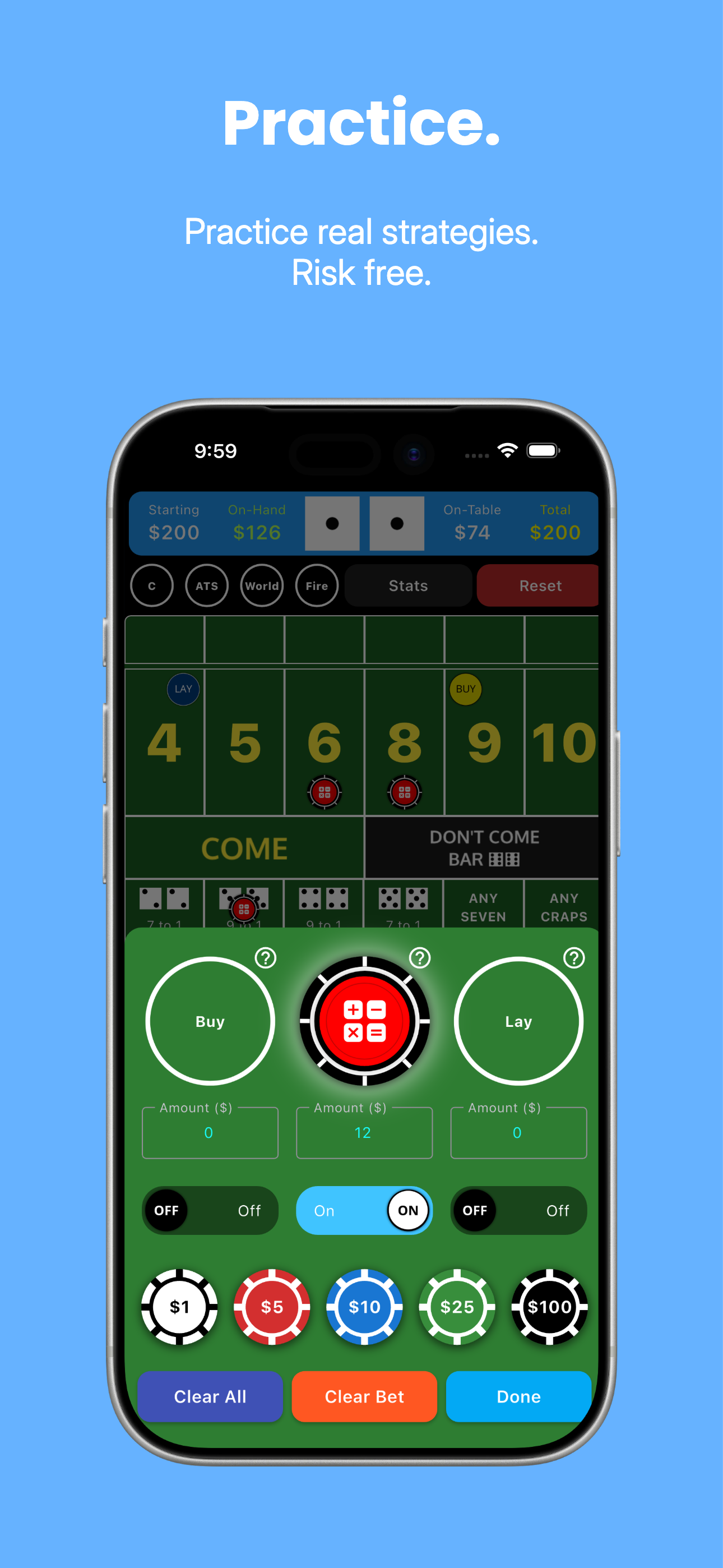 Craps Calculator screenshot 2