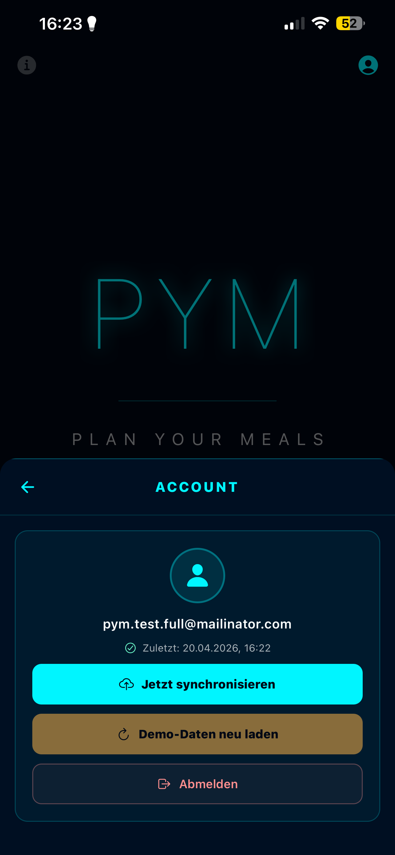 PYM - Plan Your Meals