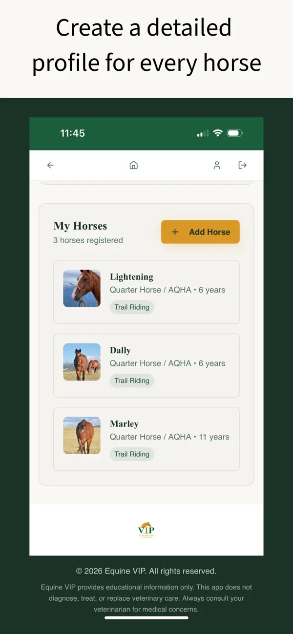 Screenshot #3 pour Equine VIP: Vet in Your Pocket