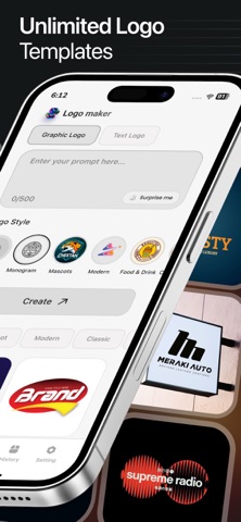 AI Logo & Design Maker iPhone screenshot