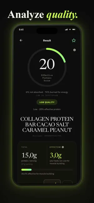Protein Quality Scanner screenshot 2
