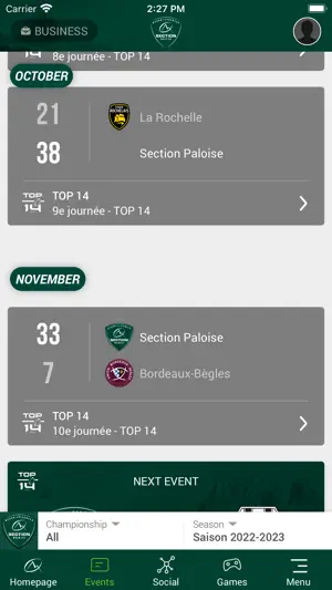 Section Paloise screenshot 2