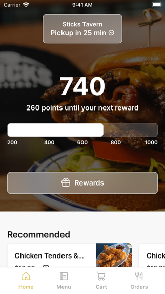 Sticks Tavern app screenshot