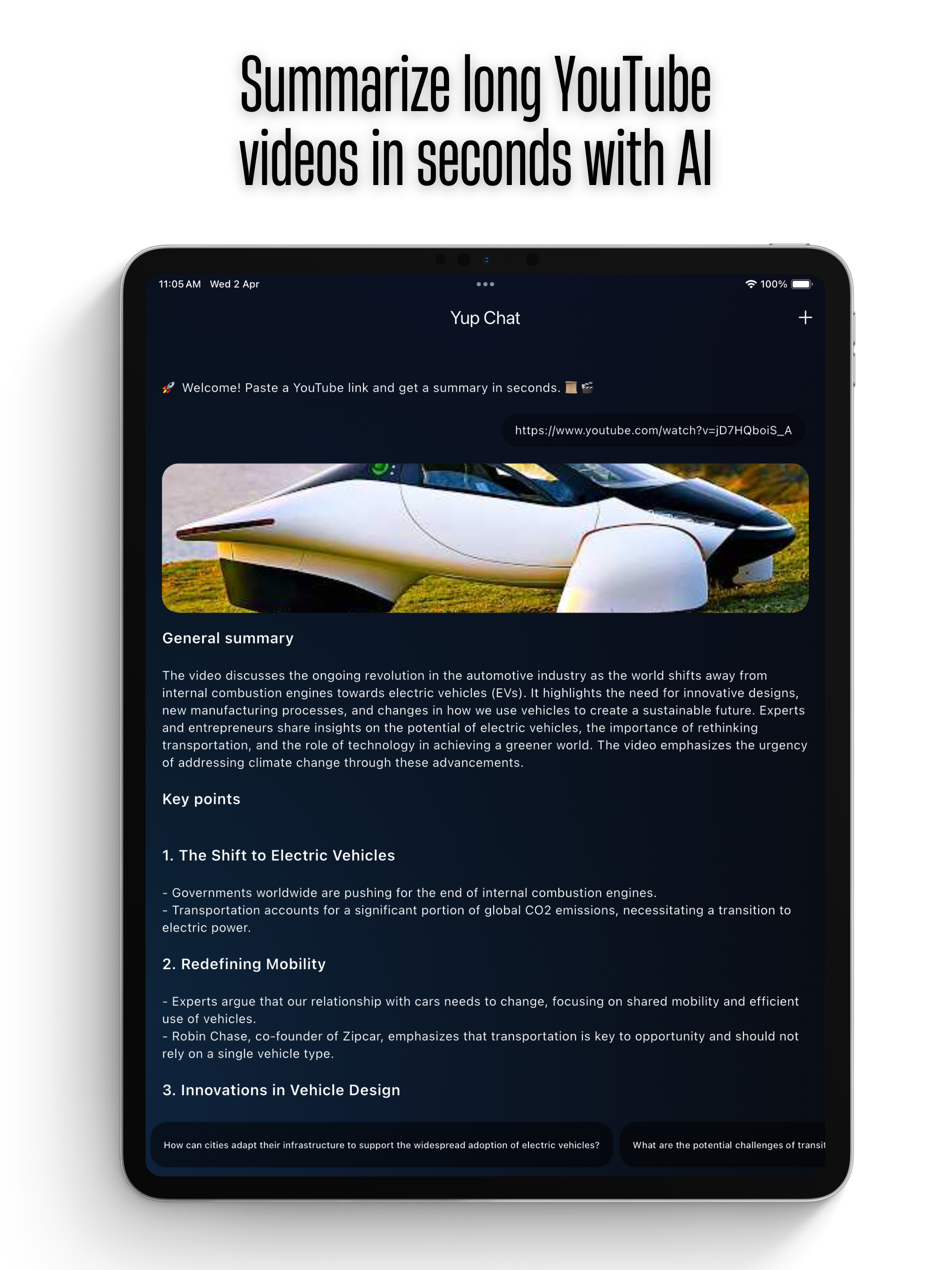 Yup Chat - AI Video Summaries