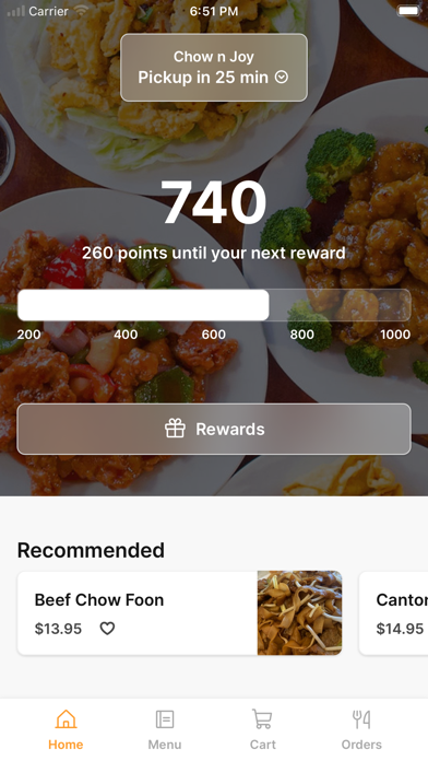 Chow n Joy iPhone screenshot 1 - Food & Drink app