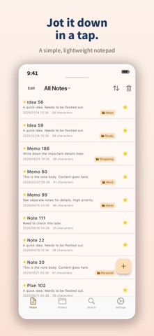 FindMemo - Notepad & Search iPhone screenshot