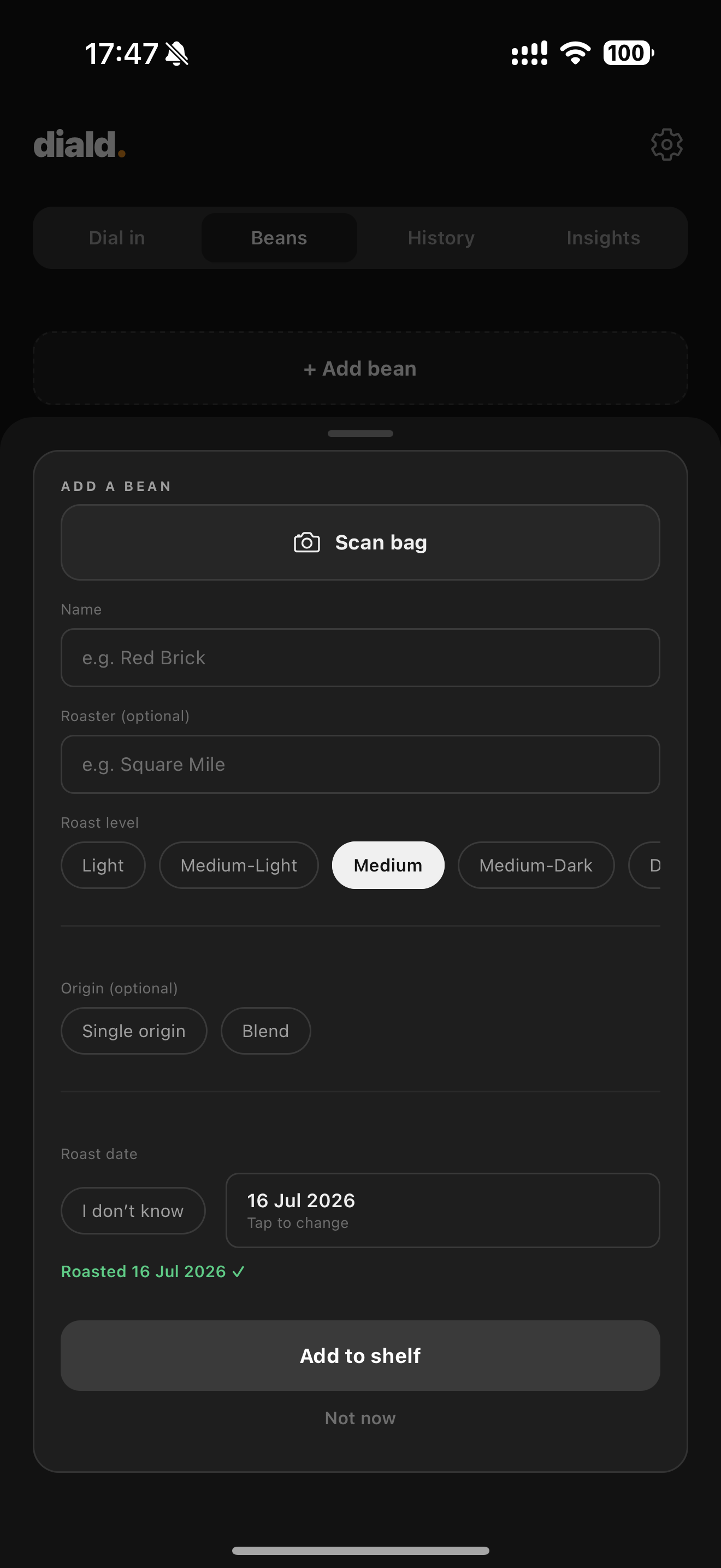 diald. screenshot 5