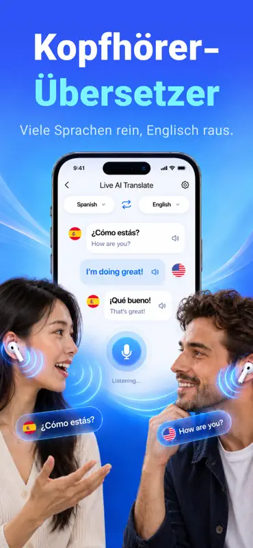 Live AI Translate - Übersetzer screenshot 1 of 9