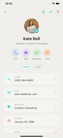 Tidy - Contacts Manager screenshot