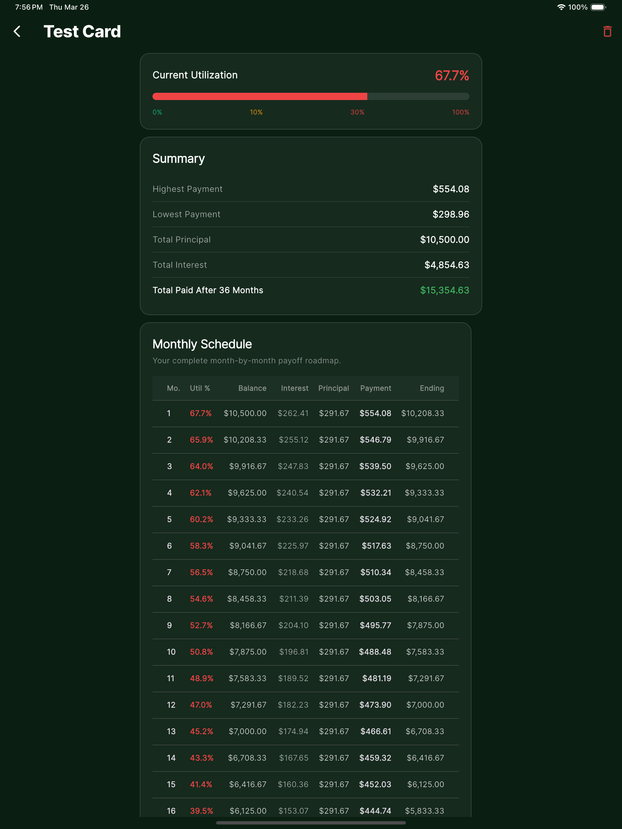 Payoff Formula screenshot 7